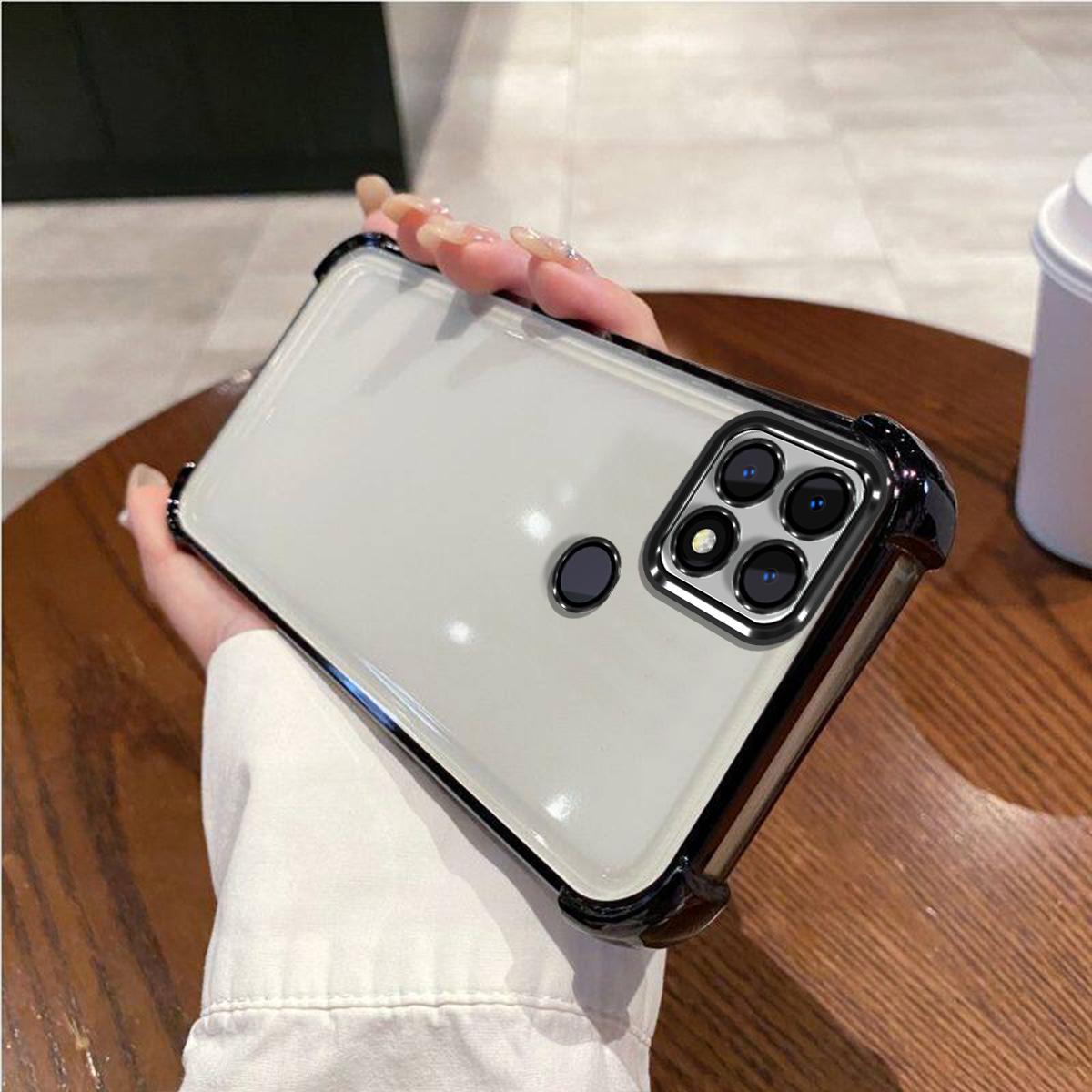 Case for OPPO A15s,A15 Electroplated Color Border Clear Phone Casing Cover OPPO A15s