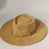 Men's vegan suede hat, women's heart-shaped crown logoengraving suitableforpyrographywide-brimmed hatcappelloluxuryhatsfor woman