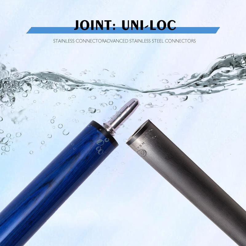 OKHEALING Carbon Fiber Pool Cue Billiards Sticks 12.9mm Tip Uni-loc Joint 147cm/58inch Length 19~21oz Weight Billiard Cue, Blue