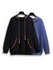 Plus Size Women's Hooded Sweatshirt - Hong Kong Style, Embroidered, Loose Fit for Chubby MM, Perfect for Spring & Autumn.