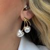 Design Sense 18K Gold Pearl Cherry Earrings Ear Jewelry
