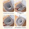 Thickened Toilet Seat Cover Warm with Handle Toilet Lid Cushion Washable Zipper Design Closestool Cover Pads Household Supplies