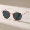 Fashion Vintage Round Sunglasses UV400 Protection Unisex Casual Anti-ultraviolet Simple Frame Eyewear