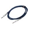 Uxcell Guitar Instrument Cable, 6ft 14" To 14" Straight Electric Guitar Jack Cable Wire for Guitar and Bass, Black and Blue