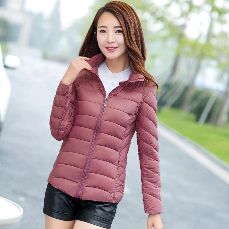 Middle-aged Women's Fashion Small Padded Jacket Large Size Light and Thin Slim Down Padded Jacket