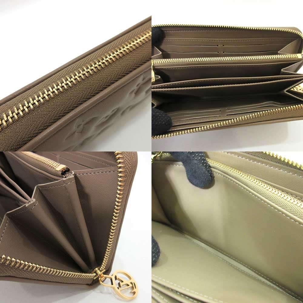 Used LOUIS VUITTON EmbossingPurse Leather Women