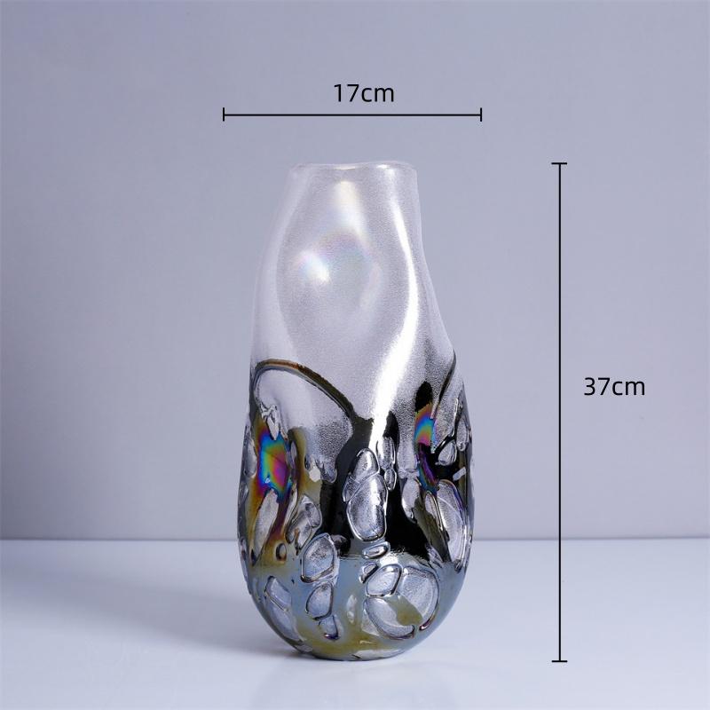 Glass Vase Flower Vase Colored Glass Gradient Hydroponics Terrarium Floral Arrangement Accessories Home Decoration Accessories
