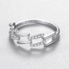 Tancise Classic 925 Sterling Silver  Zircon Ring Ladies Jewelry Wedding Promise Party Gift