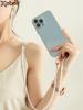 Crossbody With Lanyard Jewelry Pearl Chain Clear Holder Phone Case For iPhone 16 15 14 12 11 13 Pro Max XS 8 Plus Cover
