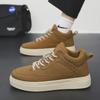 Men's Summer Breathable High-Top Canvas Sneakers: Black Retro Style with Height Boost for Trendy Casual Sports.