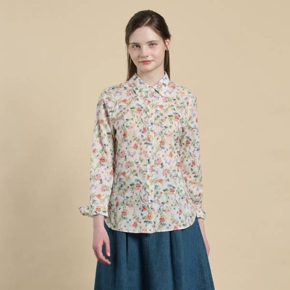 

Bcbg Floral Line Blouse B6m3b402 ivory (13)/55