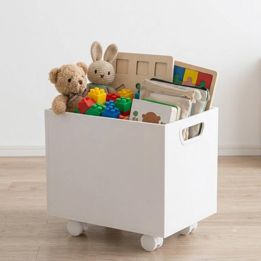 Storage Box with Magazine File Magazine Toy Storage Living Room SUGGEST Casters, Box, Box, Multifunctional, Storage, Storage, Container, Office, Room,