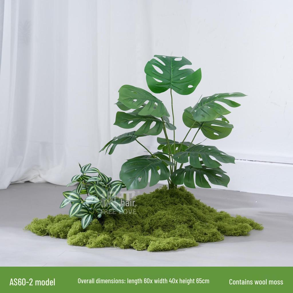 Luxury Faux Green Plant and Flower Decor - Indoor Moss and Grass Clusters for Elegant Landscaping.