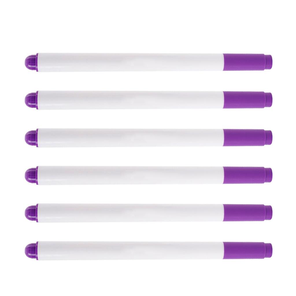 6Pcs Air Erasable Fabric Pen (1mm or 0.5mm) Water Soluble Fabric Marker Fine Point for Sewing Marking and Craft Project