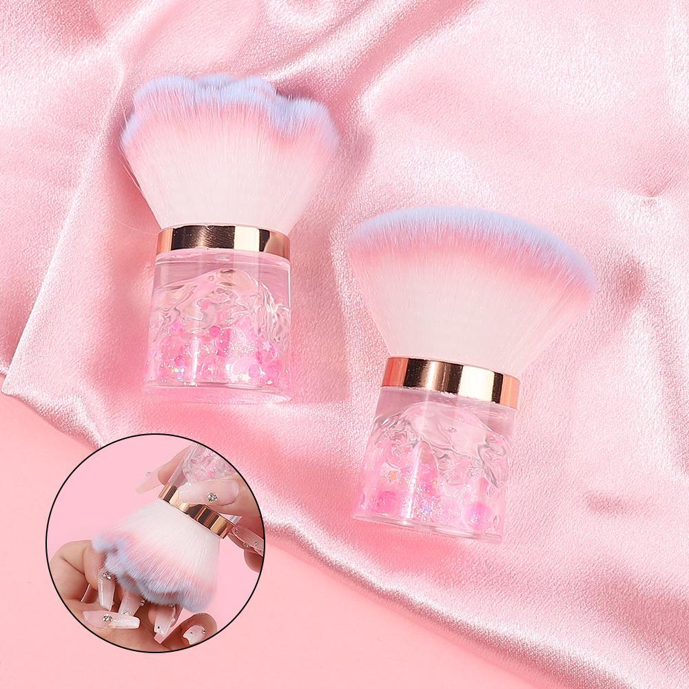 Nail Art Mushroom Rose Head Brush Remove Nail Dust Brush Polish Powder Cleaning Tool Beauty Makeup Brushes Manicure Tool