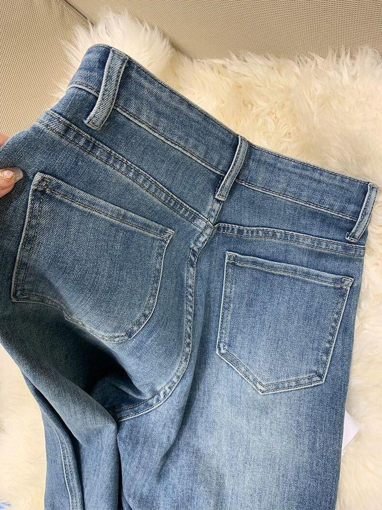 Retro Plus Size High Waist Wide Leg Jeans for Women - Spring 2026