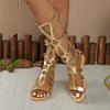 2025 Summer New Large Size Women's Flat Sandals Wear Large Size Sandals Women's Rear Zipper