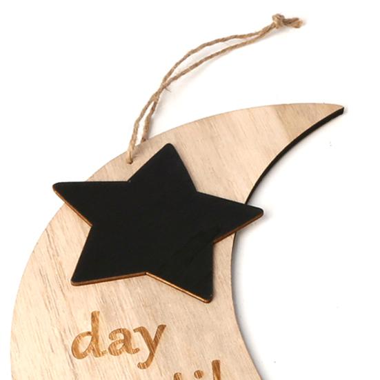 Buy English Inscription Wood Chic Fantasy Art Craft Hanging Moon Sign ...