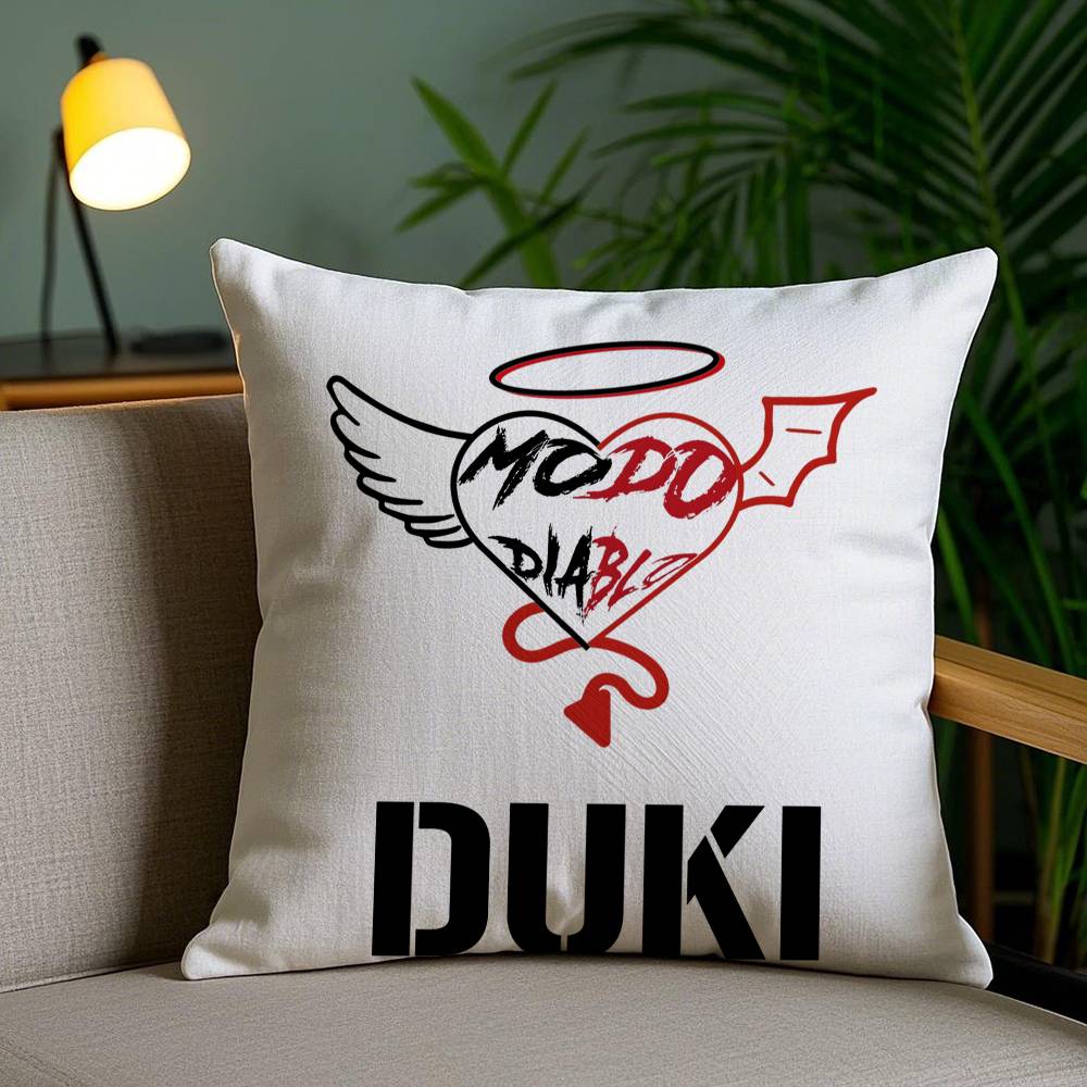 Rapper D-Duki Pillow Case Plush Fabric Soft Pillowcase Double Sided Print Sofa Cushion Cover Throw