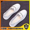 Little white shoes women's shoes spring and autumn 2025 new flat bottom shallow mouth one pedal shoes Doudou casual single shoes pregnant women