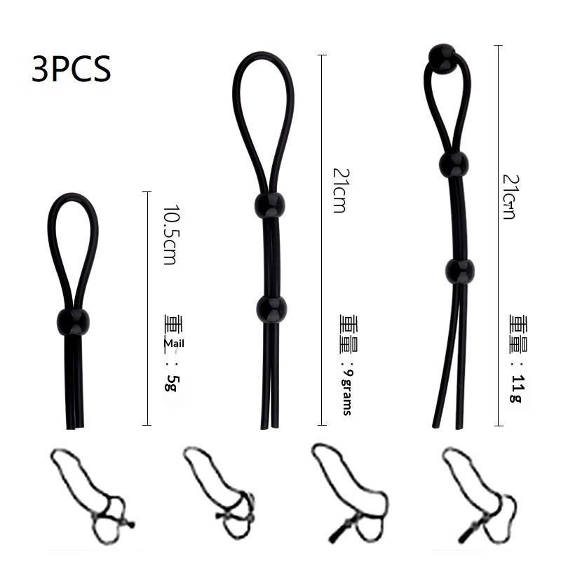 Adjustable Silicone Penis Rings Set for Men - Male Cockring Ejaculation Delay Sex Toy for Couples Adult Fun - 1/3/4/6/7/9Pcs