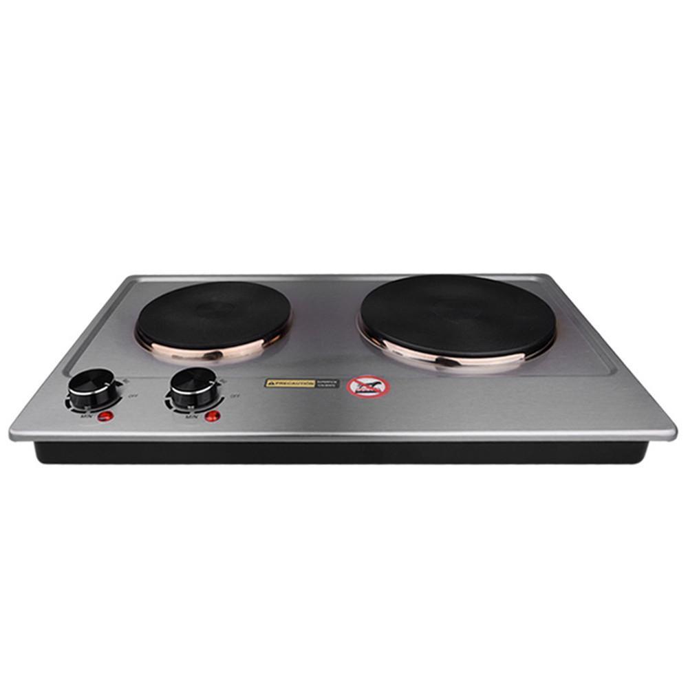 Household Stainless Steel Electric Stove Kitchen Appliance Dual Control Infrared Stove Portable Desktop Burner