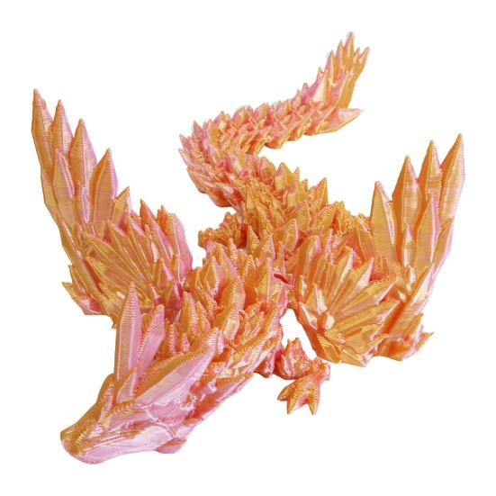 3D Printed Flying Dragon Figurine Movable Joints Colorful Dragon Figure Articulated Winged Dragon Model Fidget Toy Desktop Decoration Ornament