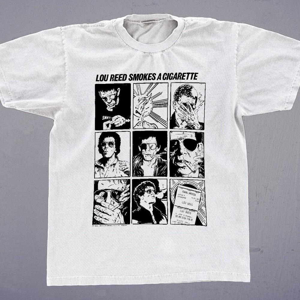 

New Lou Reed T-shirt Velvet Underground 60s,white color Unisex T-Shirt L