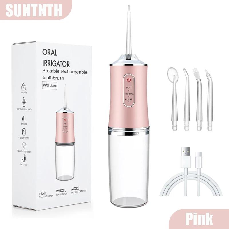 

220 мл Портативный Дентальный Ирригатор Звуковой Электрический Удалитель Зубного Камня и Налета - Инструмент для Чистки Зубов для Гигиены Полости Рта