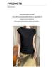 Off-Shoulder Merino Wool Slim-Fit Knitted T-Shirt for Women – Short-Sleeve & Versatile Top