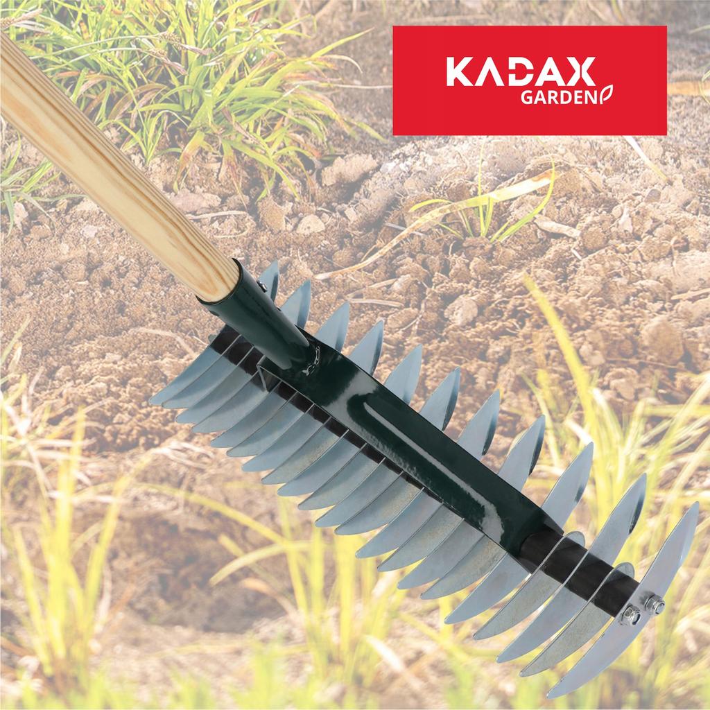 KADAX Rasenlüfter Handvertikutierer Gartenspikes 170 cm doppelseitig