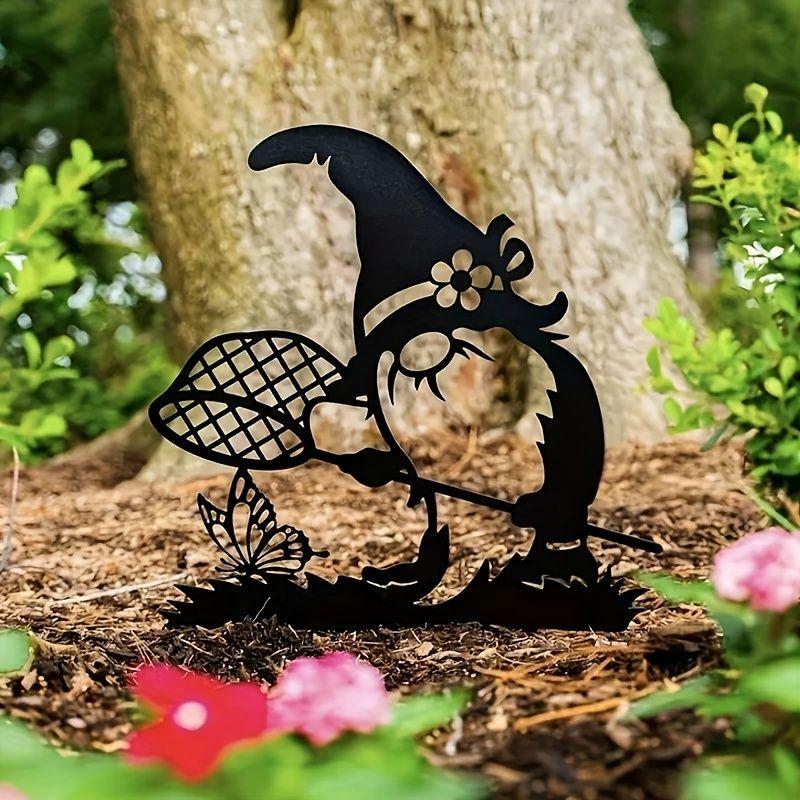 Metal Santa Claus Garden Figurine Wrought Iron Yard Art