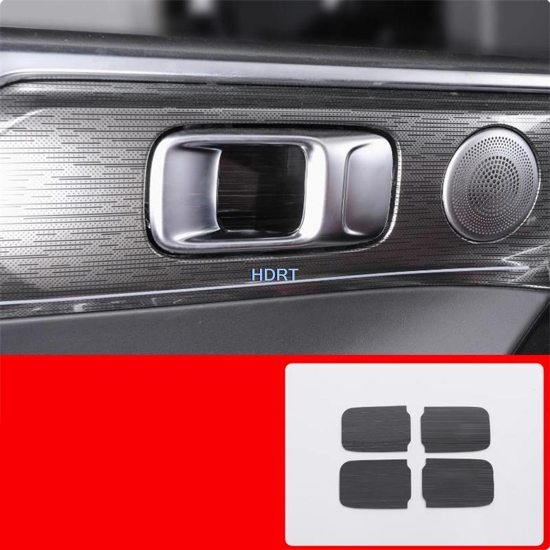 Car Styling Gear Shift Window Control Panel Air Vent Outlet For Great Wall GWM Tank 400  + Stainless Steel Black Interior