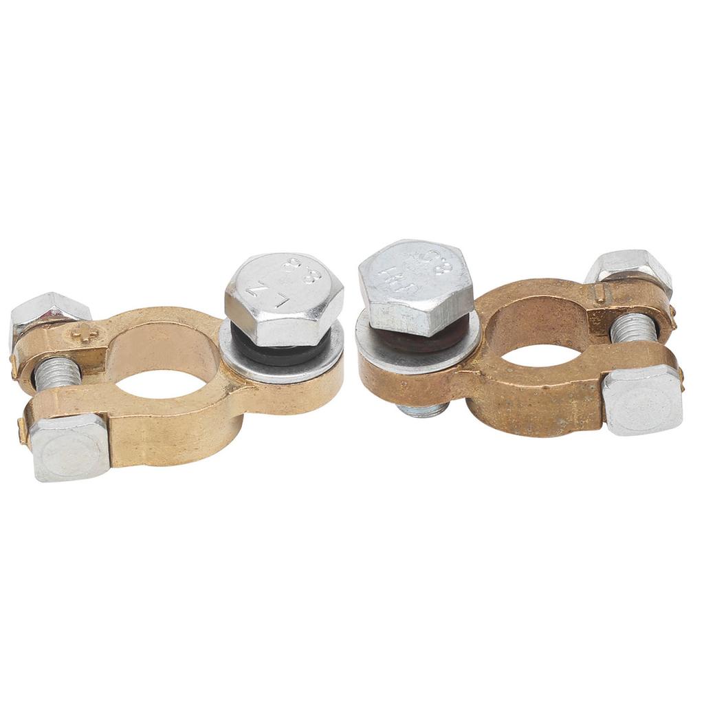 4pcs Battery Cable Terminal 300A Brass Battery Terminal Connector M10 for Automobiles Trucks Caravan