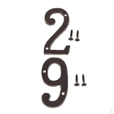 9 & 2 Schmiedeeisen Nummer, mit Schrauben