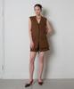 Loventina Oversized Sleeveless Jacket_Brown