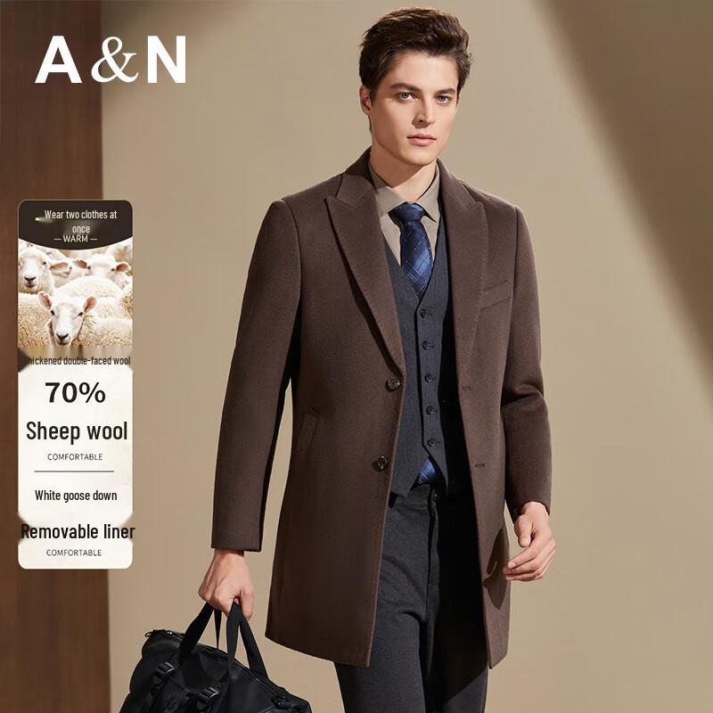 

Antonio Men s Australian Wool Blend Mid-Length Overcoat M