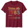 Vintage 1985 Aged 41st Birthday Unisexs TShirt Retro Limited Edition