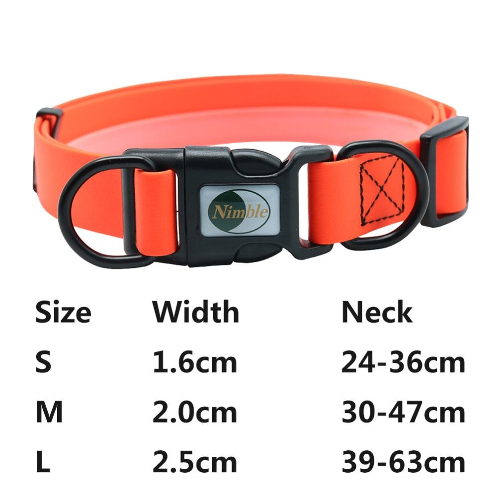 JanPet New High quality pet dog collar PVC waterproof Cat collar anti dirty easy to clean for Big small dogs puppy pet products