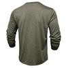Men's Solid Color Casual Sports Round Neck Button Trendy Slim Fit Long Sleeve Top