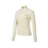 Comfortable Skin-Friendly Casual Solid Color Simple Sweatshirt Women Tops Antique-White SA1259HZ01T-WT025