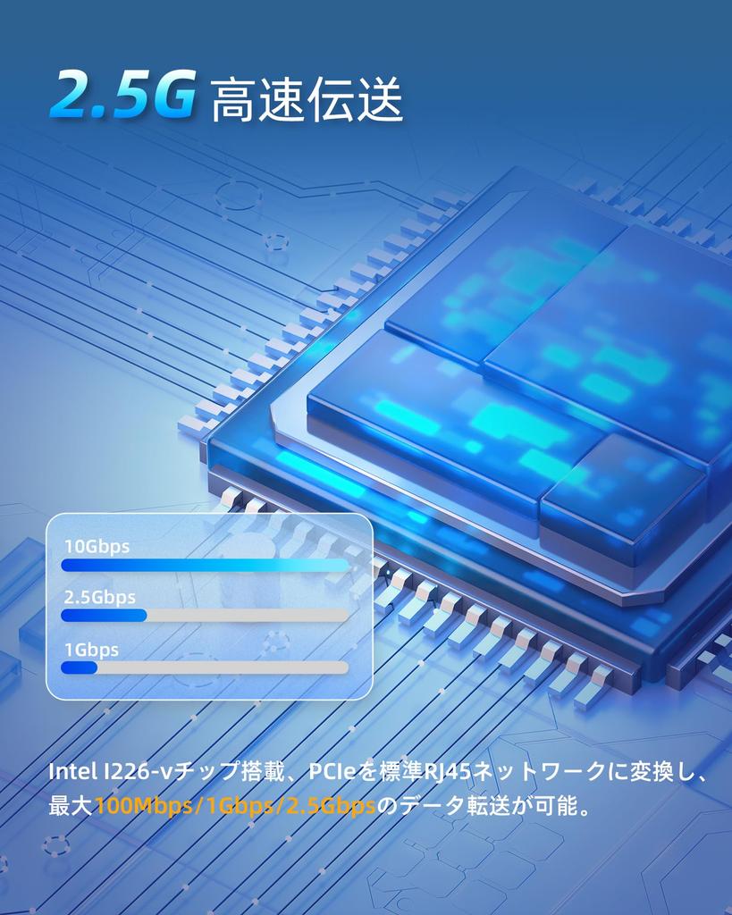 XikeStor Intel I226-V Chip 2.5Gb PCIe Network Card 2.5GBase-T Network Adapter NIC PCIe 3.1 X1 PCI Express Gigabit Ethernet Card for Windows 1011,
