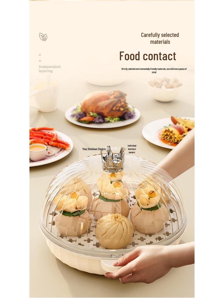 Multi-layer Transparent Food Cover for Dining Table Insulation