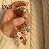 Elk Key Accessory Christmas Santa Oil Dripping Keychain, Enamel Snowman Reindeer Keychain Tree Keyring Pendant, Handbags Backpacks Purse Charm Metal