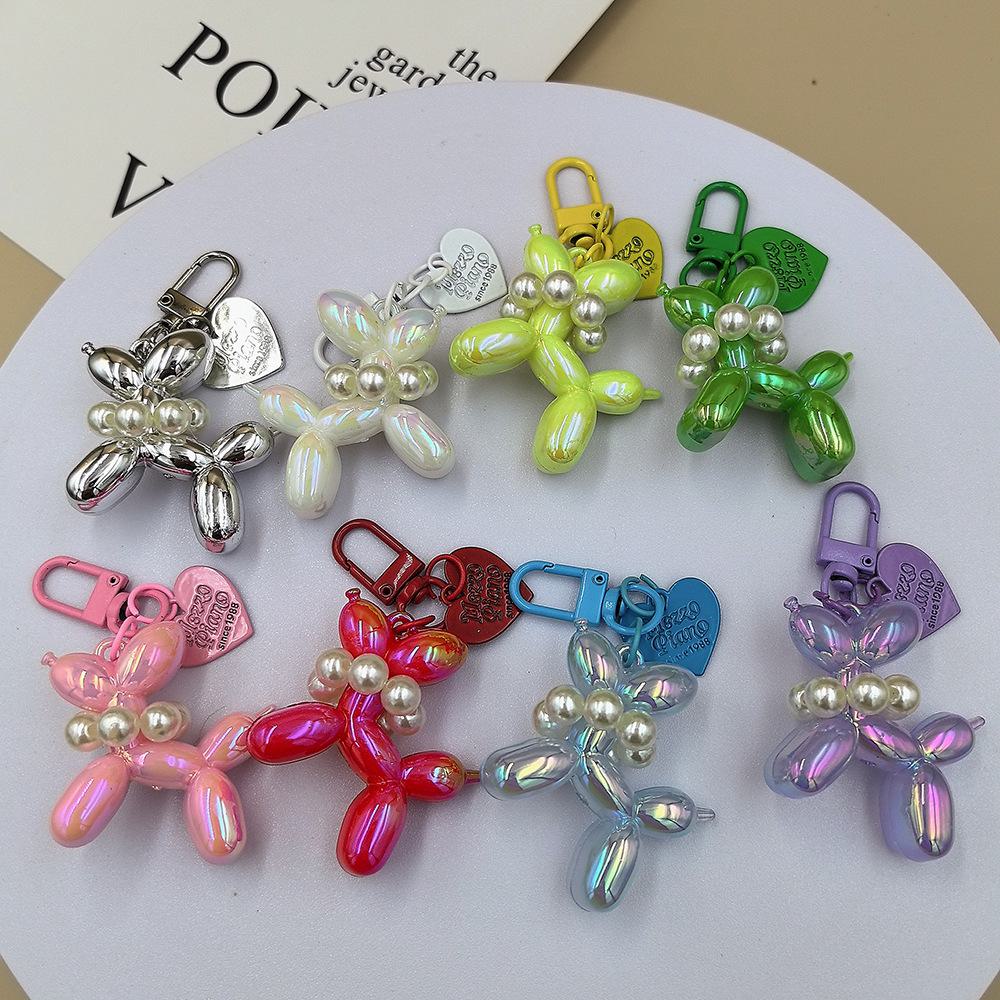 

Cartoon Bubble Puppy Keychain Beaded Phone Charm DIY Jewelry Bag Pendant синій