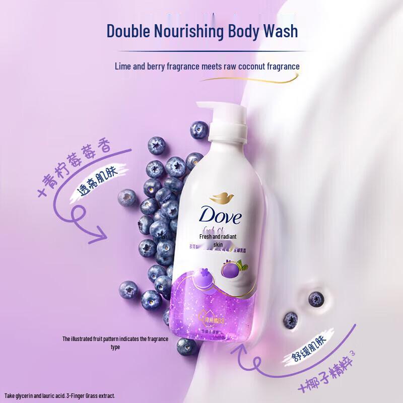 Dove Nourishing Shower Gel & Body Scrub Set