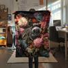 1PC Forest System Print FlAannel Blanket, High Quality Comfortable for All Seasons, Home Decor, Warmth and Comfort