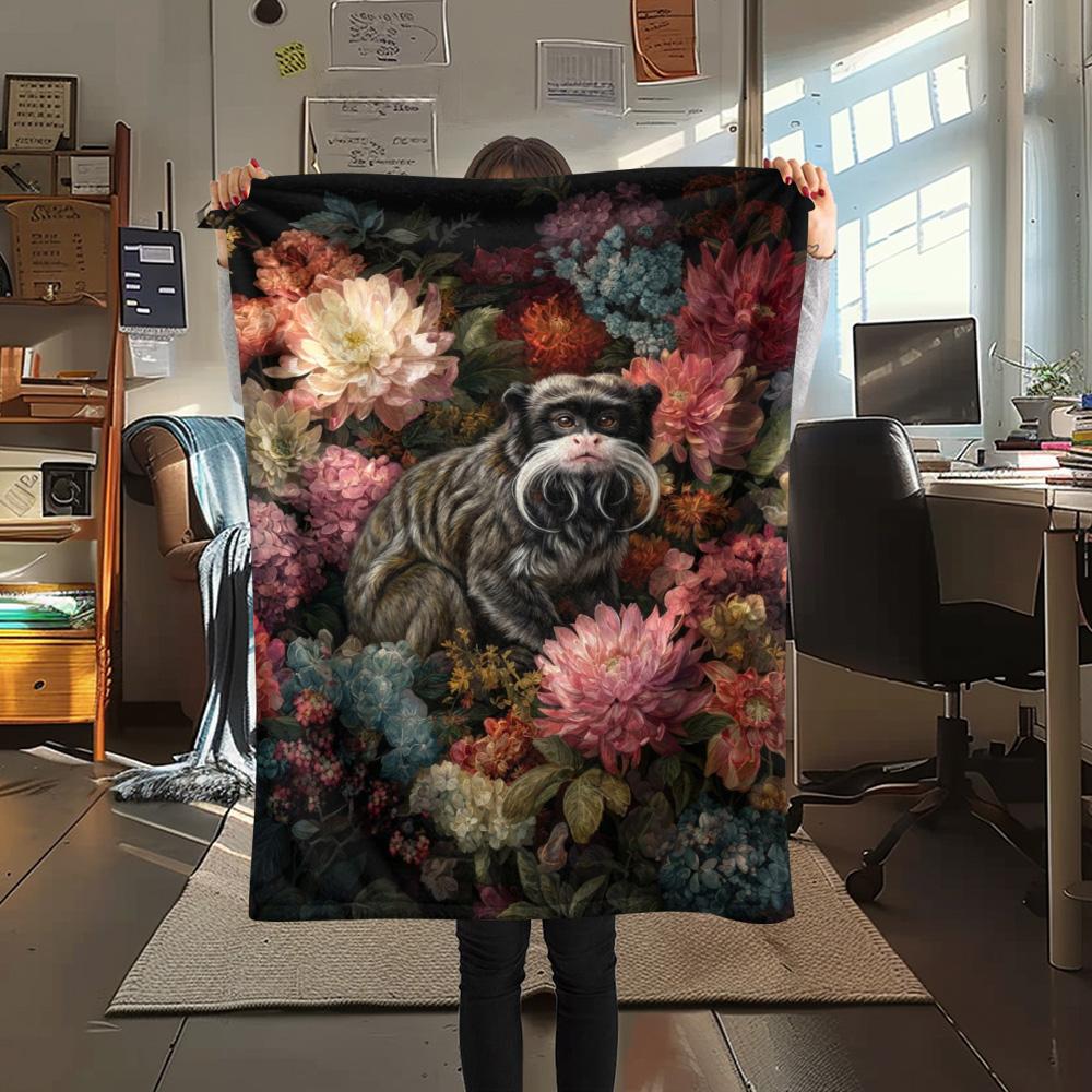 1PC Forest System Print FlAannel Blanket, High Quality Comfortable for All Seasons, Home Decor, Warmth and Comfort
