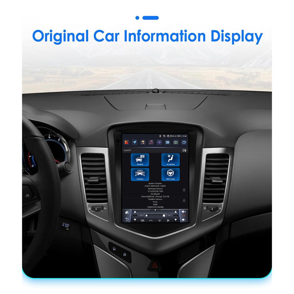 OSSURET Carplay 4G-LTE 7862 DSP 9.7'' 2 Din Android Car Radio for Chevrolet Cruze J300 2008 2009 2010 2011 2012 Intelligent Multimedia Video GPS RDS
