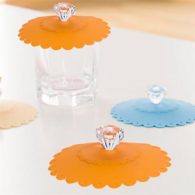 Pratik Gıda Sınıfı Anti-toz Deforme Olmayan İçecek Çıkarılabilir Silikon Bardak Kapağı Ofis Kupa Kapağı